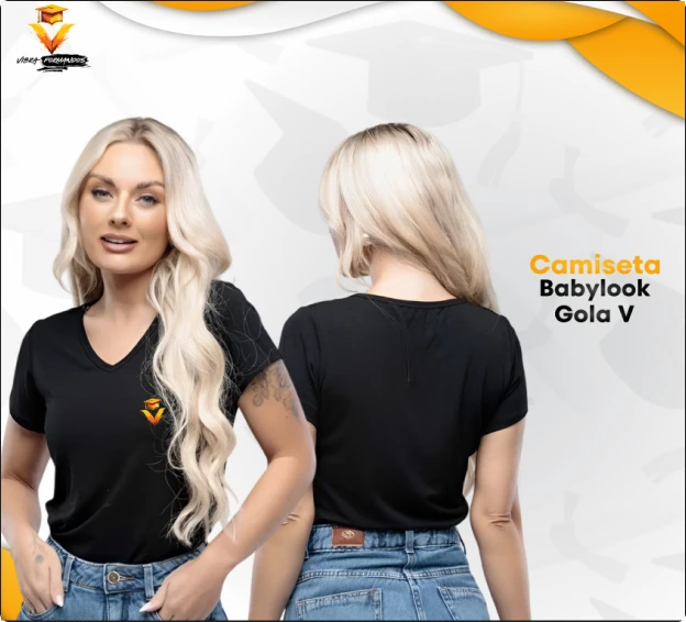 Camiseta Babylook gola v vibraformandos